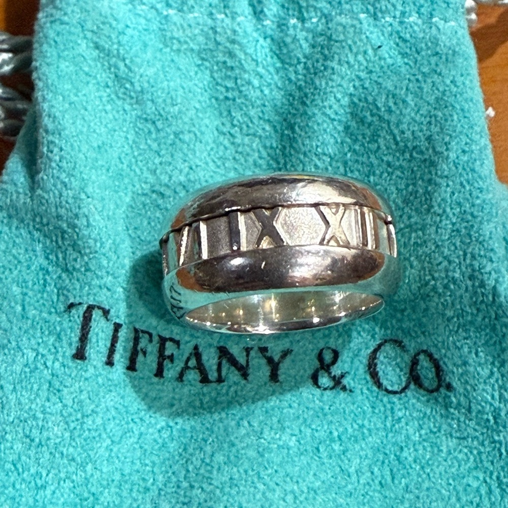 Tiffany & Co. Silver Roman Numeral Ring
